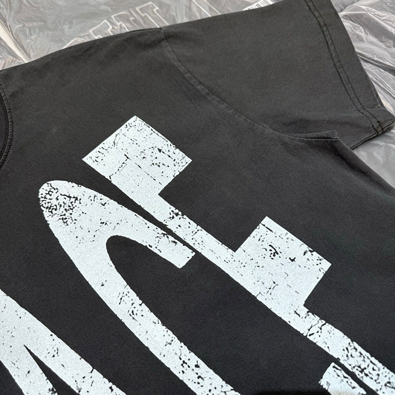 Oversized Vintage Washed Print T-Shirt