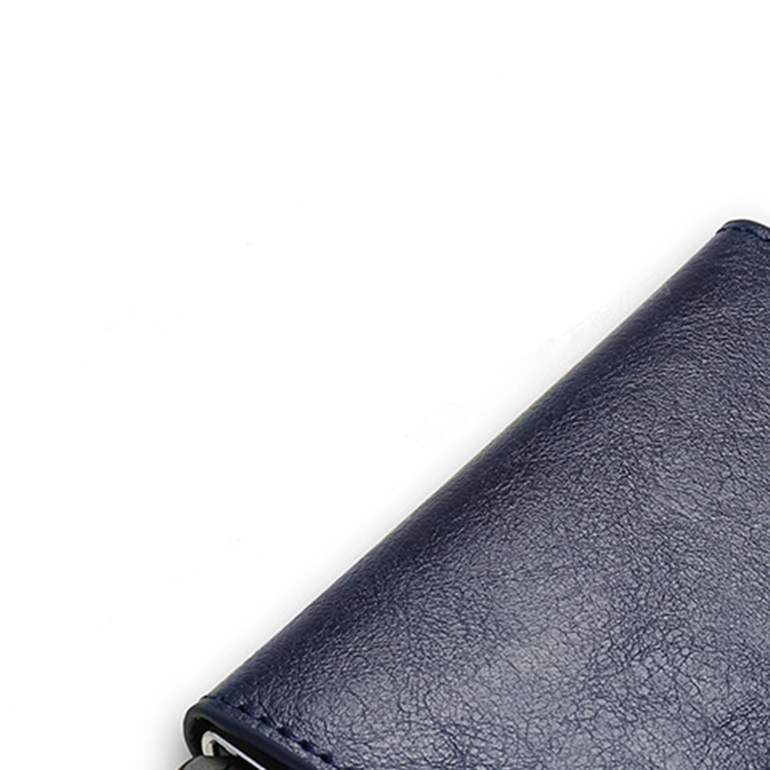 RFID Anti-Theft Automatic Pop-Up Card Holder Carbon Fiber Wallet
