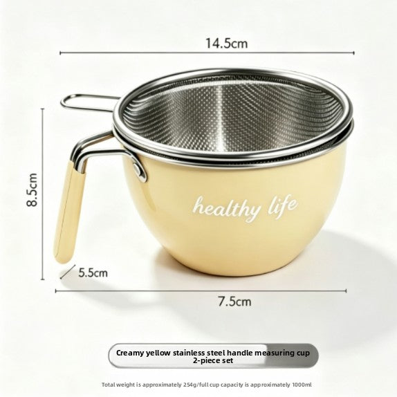 Stainless Steel Kitchen Colander with Handle