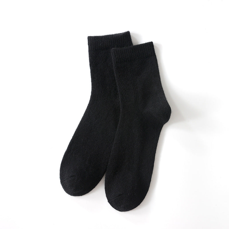 Cashmere Women's Mid-Length Thin Socks for Warmth and Comfort