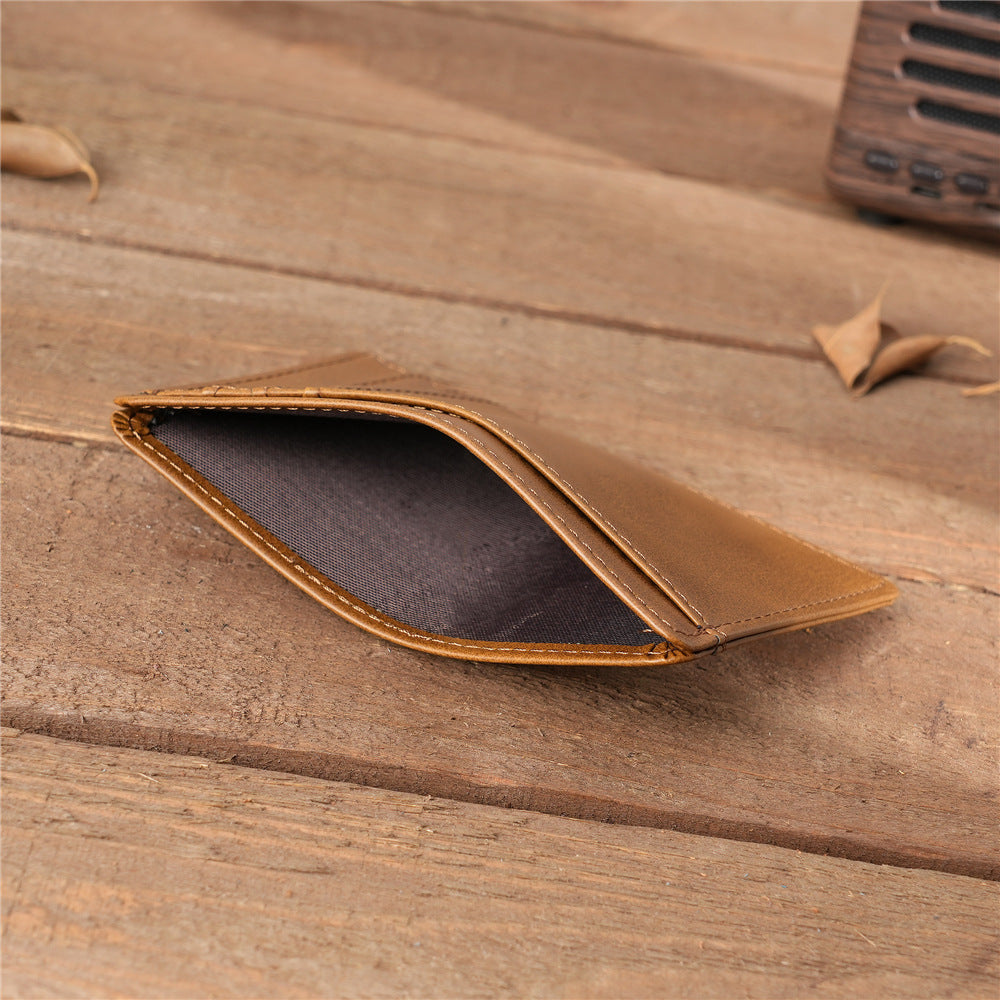 Ultra Thin Laser Engraved PU Leather Card Holder Wallet