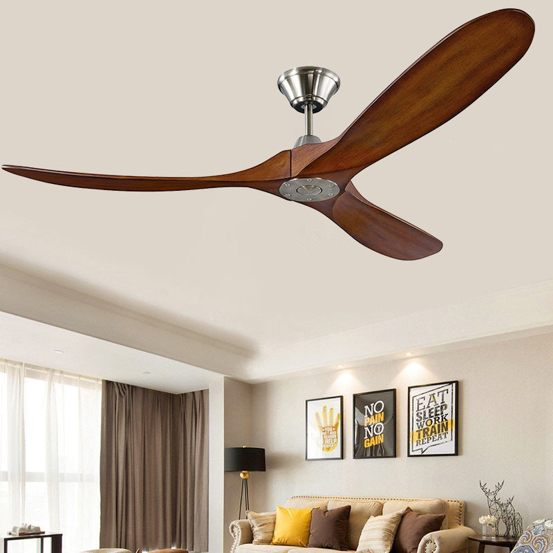Retro Wood Ceiling Fan with Light and Remote Control