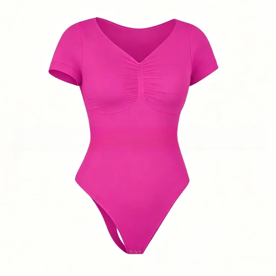 Seamless Shaping Bodysuit with V-Neck