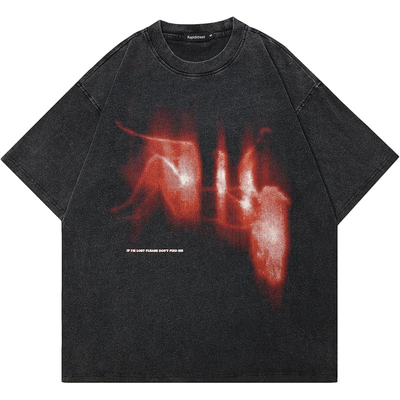 Vintage Washed Cotton Graphic T-Shirt