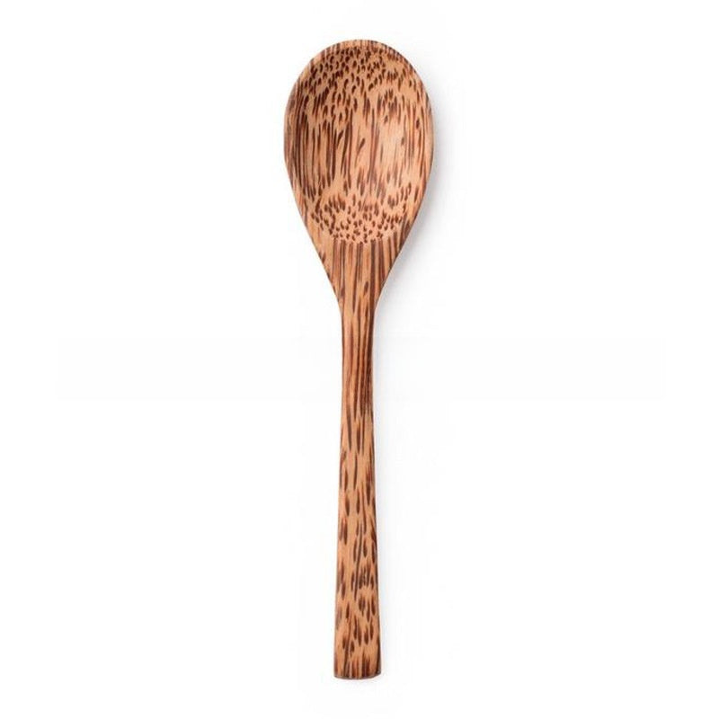 Natural Coconut Wood Bowl Set with Spoon
