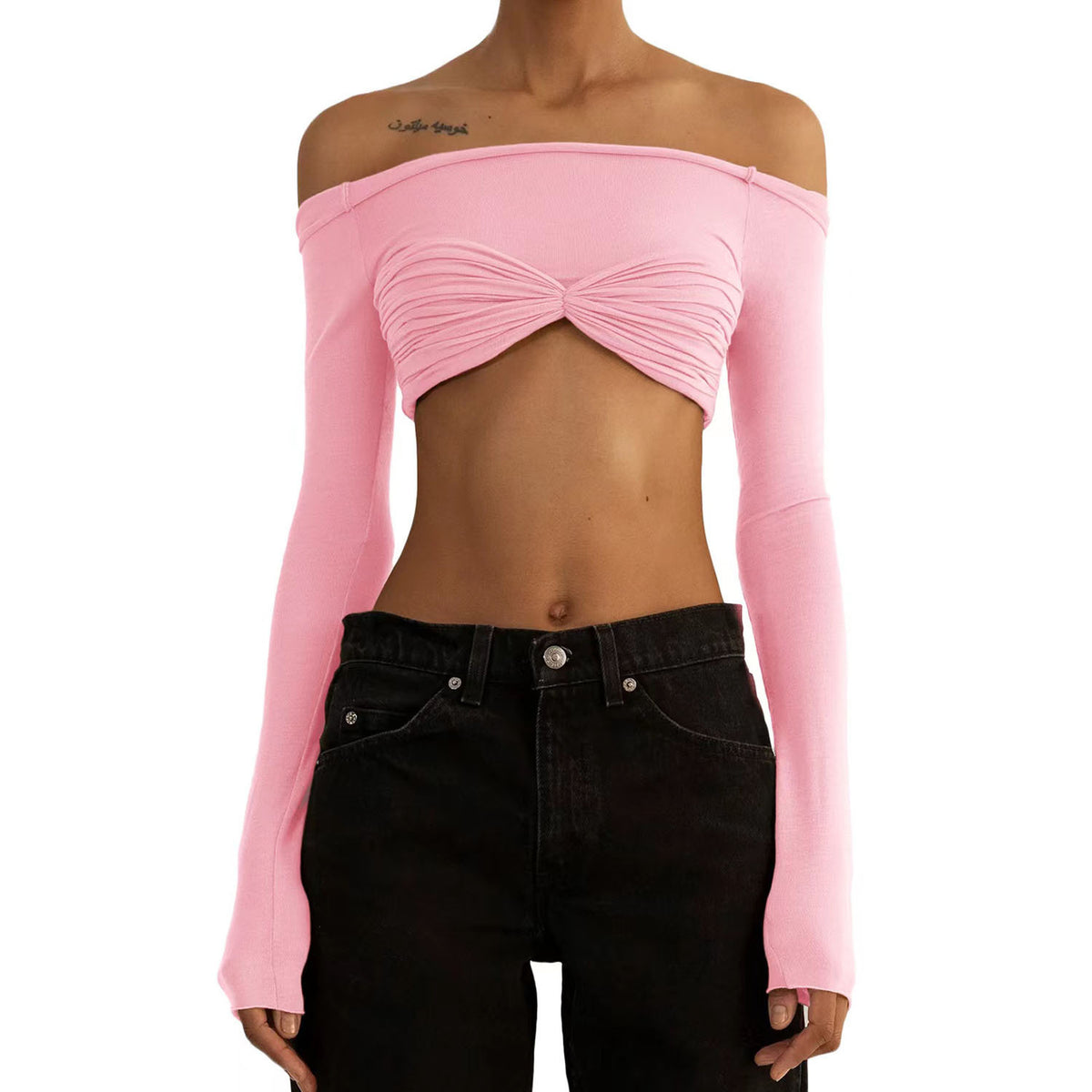 Women's One-Shoulder Sheer Top