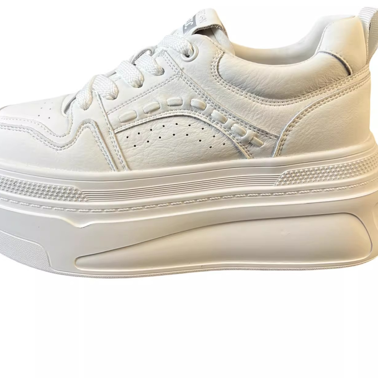 Genuine Leather Platform Sneakers for Women