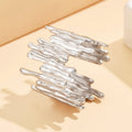 Irregular Liquid Line Open Curve Ring