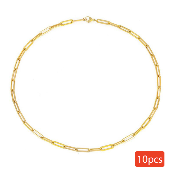 Stainless Steel Paperclip Chain Necklace