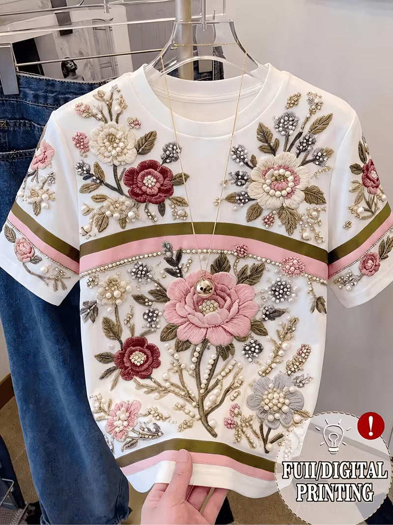 3D Digital Print Short-Sleeve Women's  T-Shirt