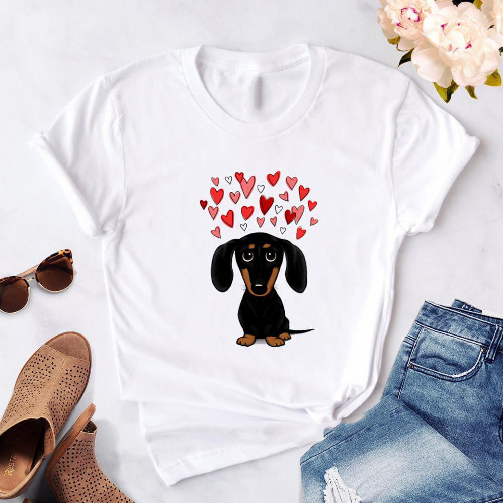 Dachshund Printed Women Tshirt