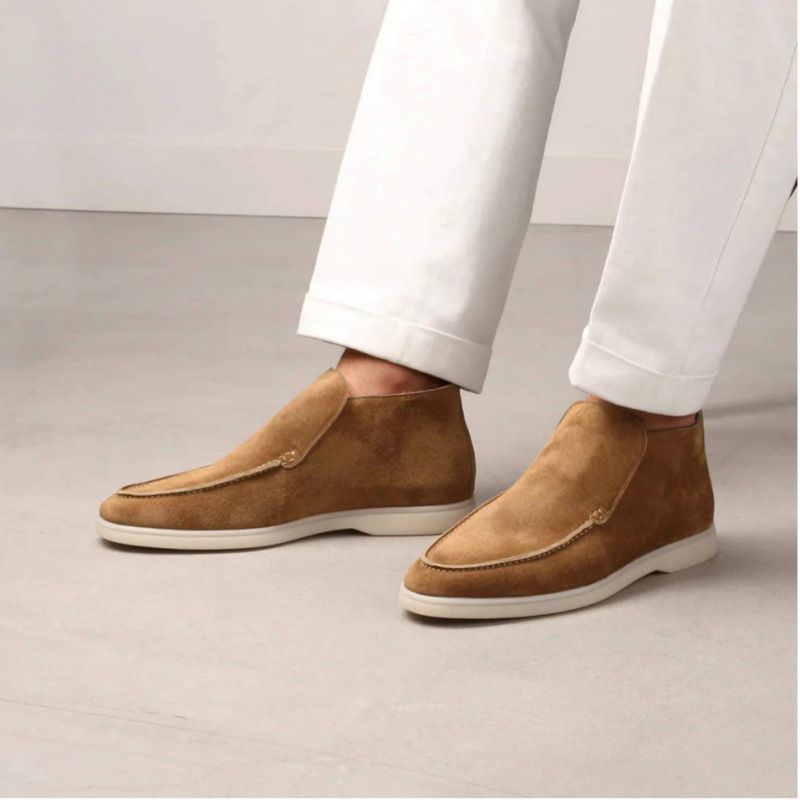 Men Open Toe Loafers Flat Shoes
