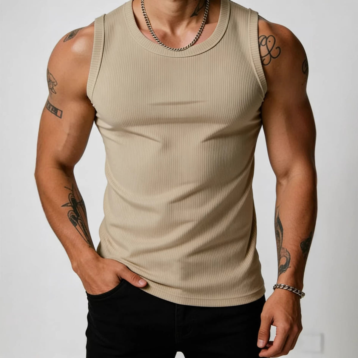Hemmed tank top