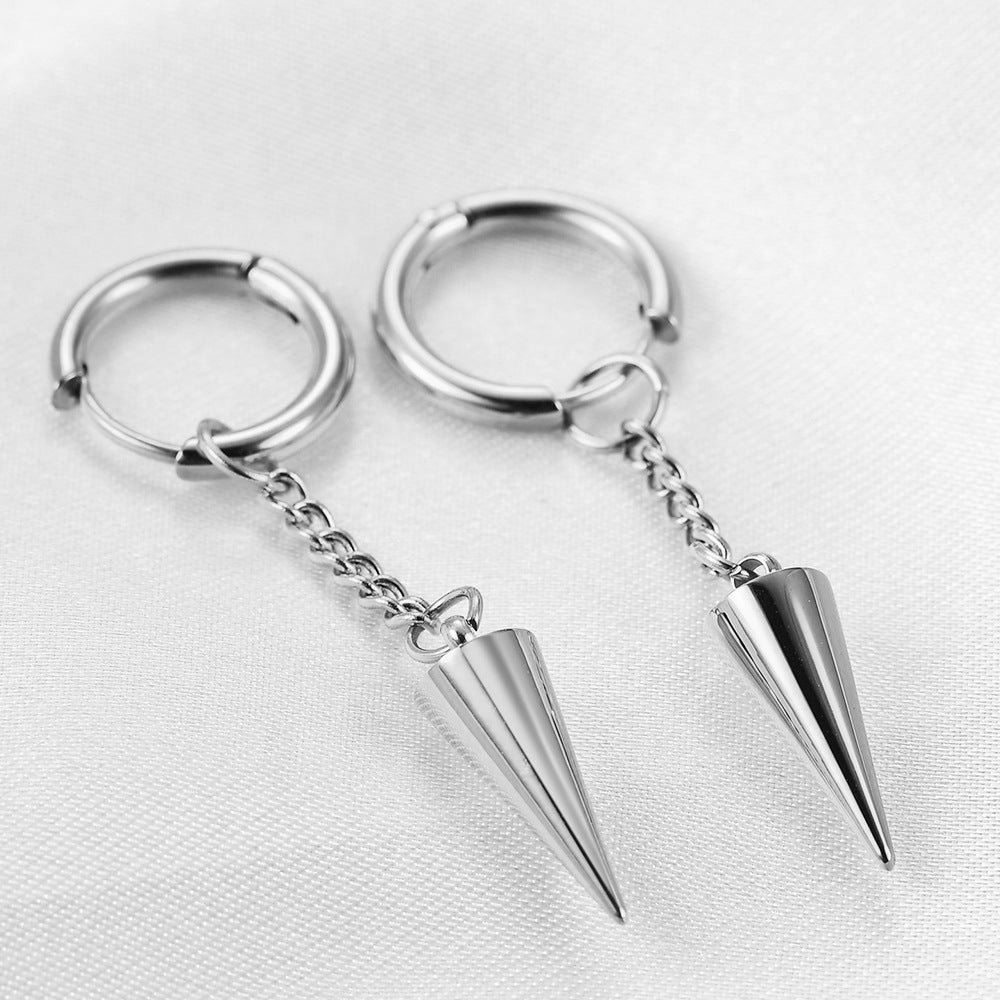 Geometric Triangle Cone Drop Earrings
