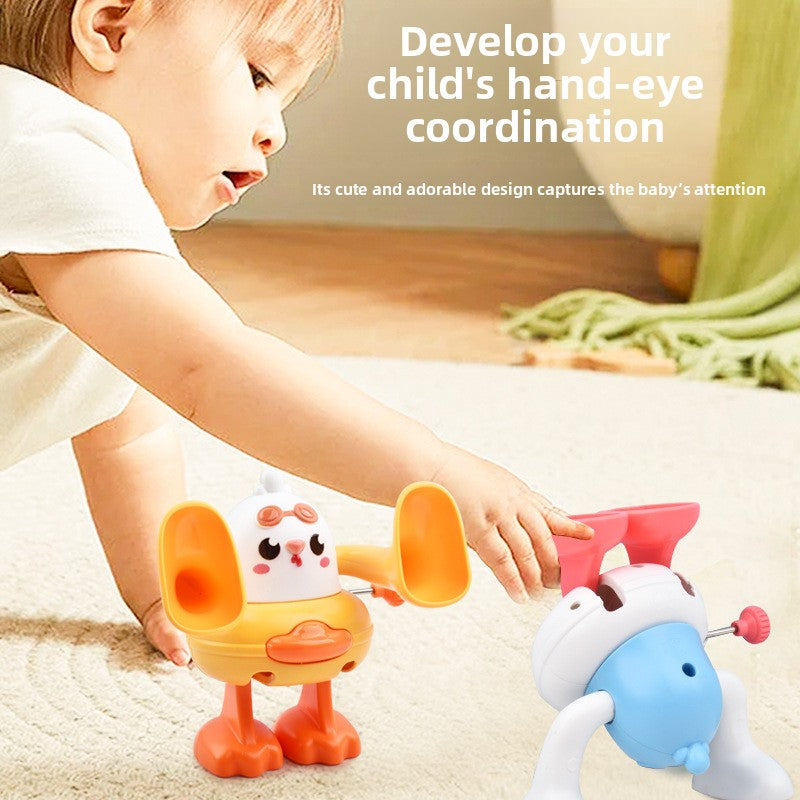 Children's Wind-Up Flipping Duck Chicken Toy