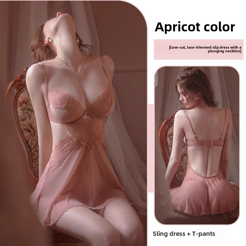 Lace Suspender Nightgown for Women