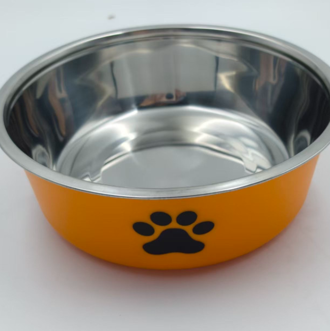 Stainless Steel Pet Bowl, Double-Layer Plastic Dog Bowl, Cat Bowl, Feeding Bowl for Food and Water, Pet Feeding Bowl, Cat Bowl Wholesale