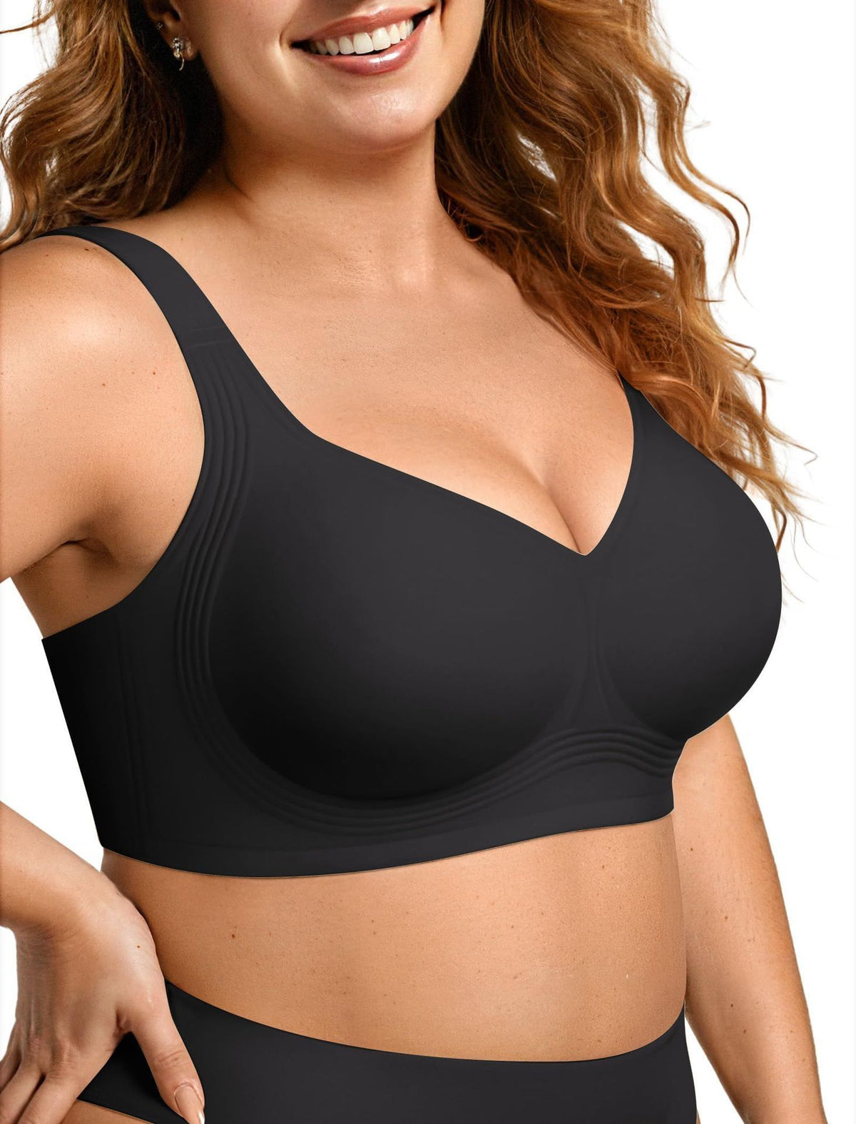 Women's support bra to prevent sagging and make large breasts appear smaller