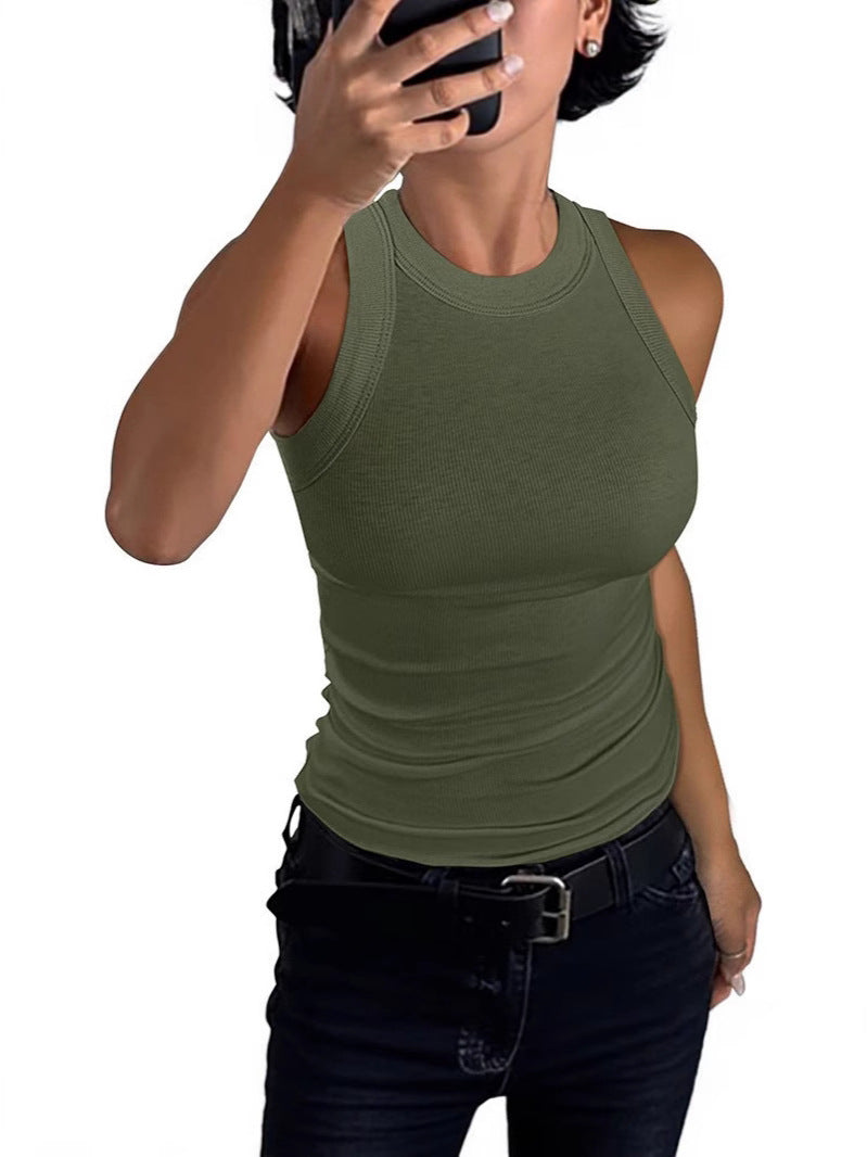 Womens Ribbed Racerback Tank Top