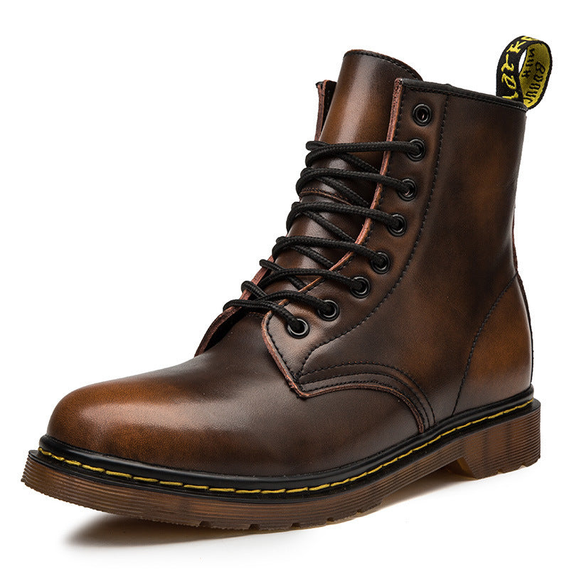 men's large-size mid-top work boots