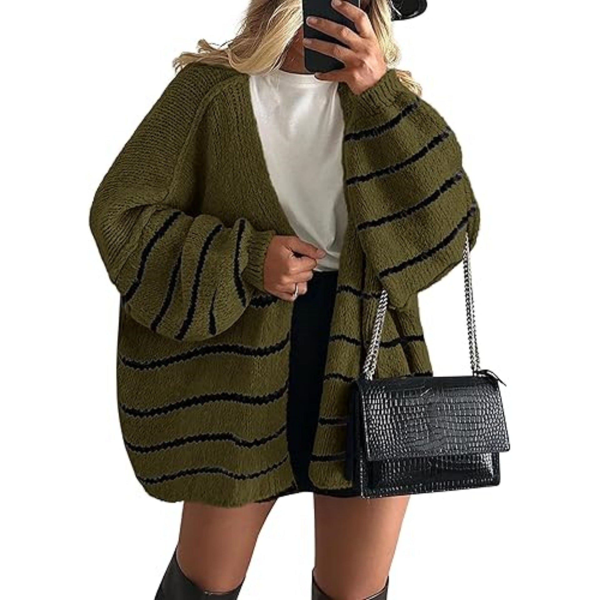 Womens Knitted Cardigan Loose Fit
