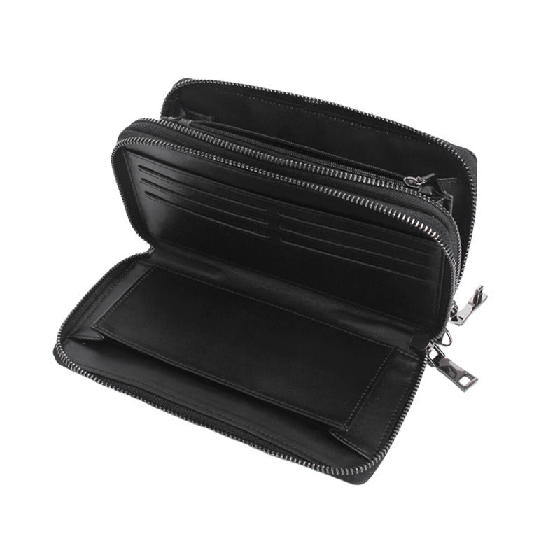Men's Leather Fingerprint Lock Smart Wallet